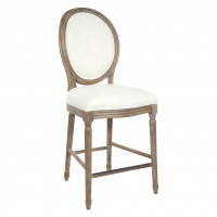 OSP Home Furnishings LLA26-L32 Lillian Counter Stool with Linen Fabric in Brushed Frame K/D 26